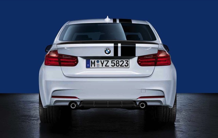 BMW Série 3 F30 M Pack Diffuseur de pare-chocs arrière Zwart mat
