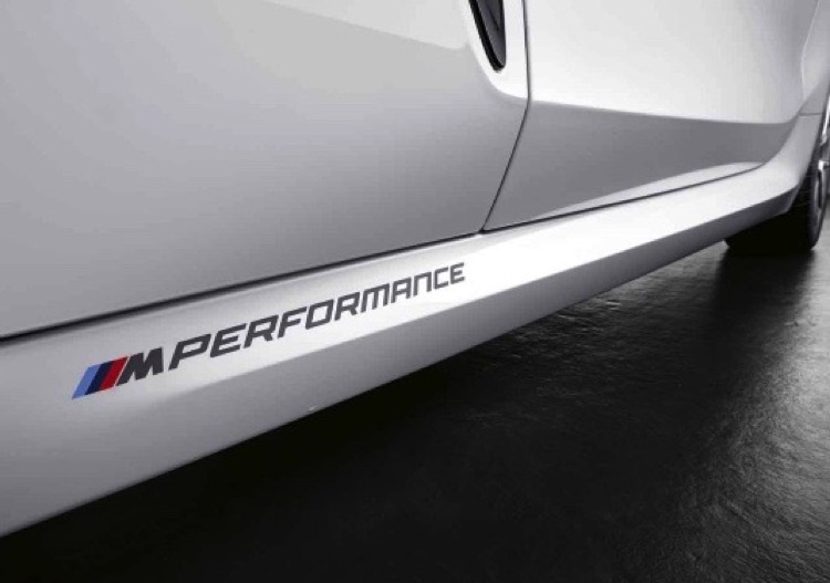 BMW M Performance autocollants pour porte-cadre de plaque d'immatriculation  